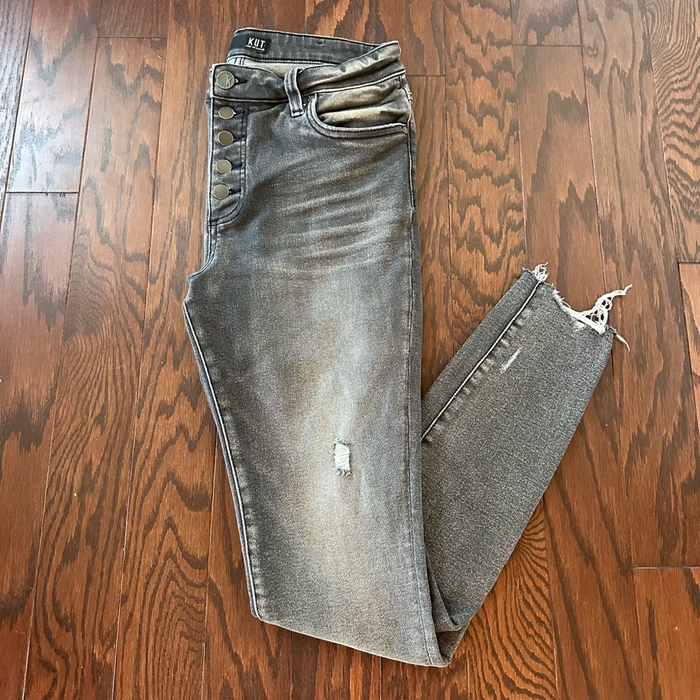 Kut from the Kloth Gray Skinny Jeans